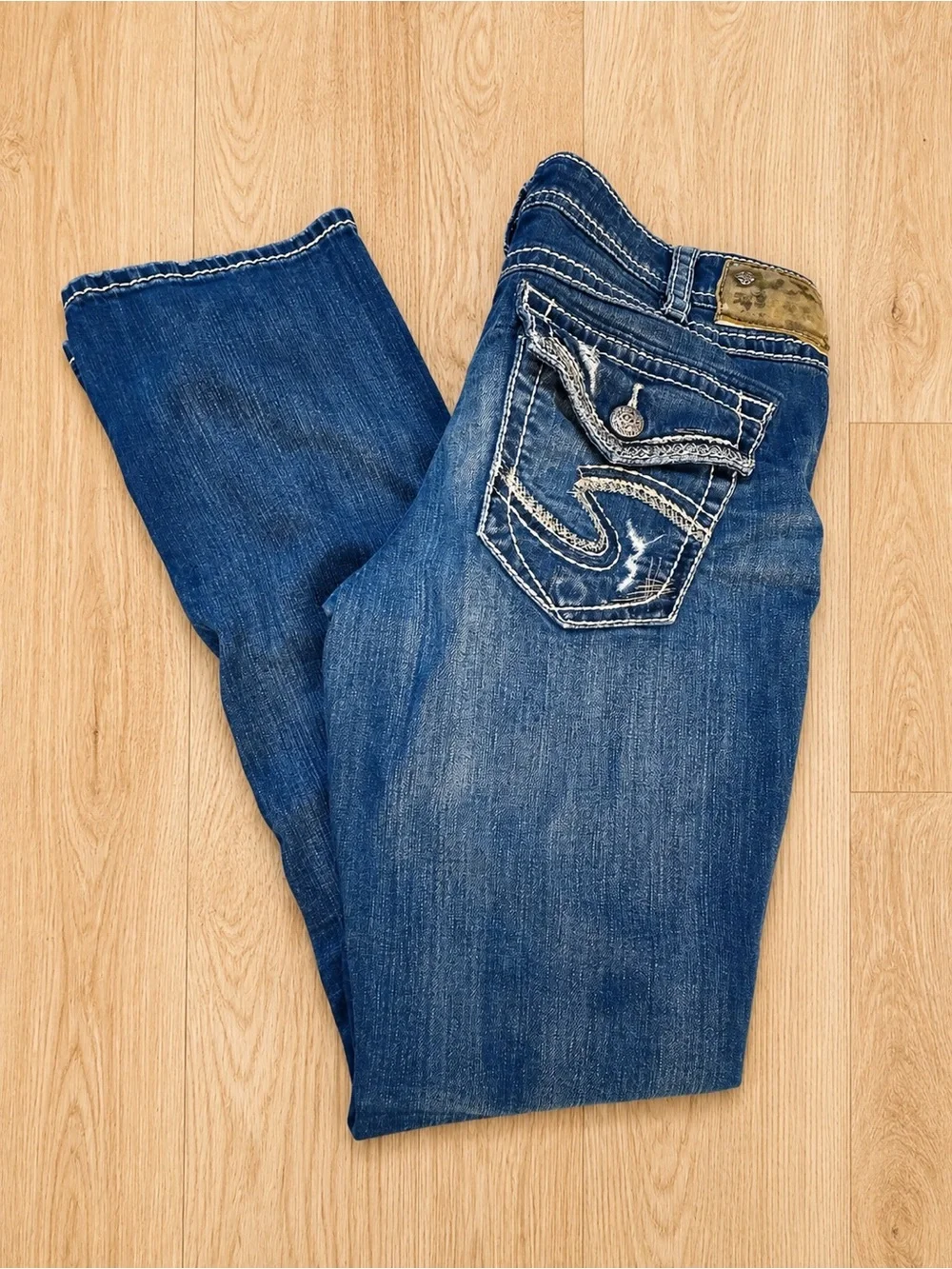 Silver Jeans Aiko Mid Straight Jeans W31 L32 Dark Wash Bootcut